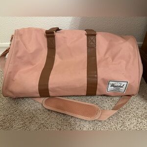 Herschel Supply Company Blush Pink Duffel with Brown Trim